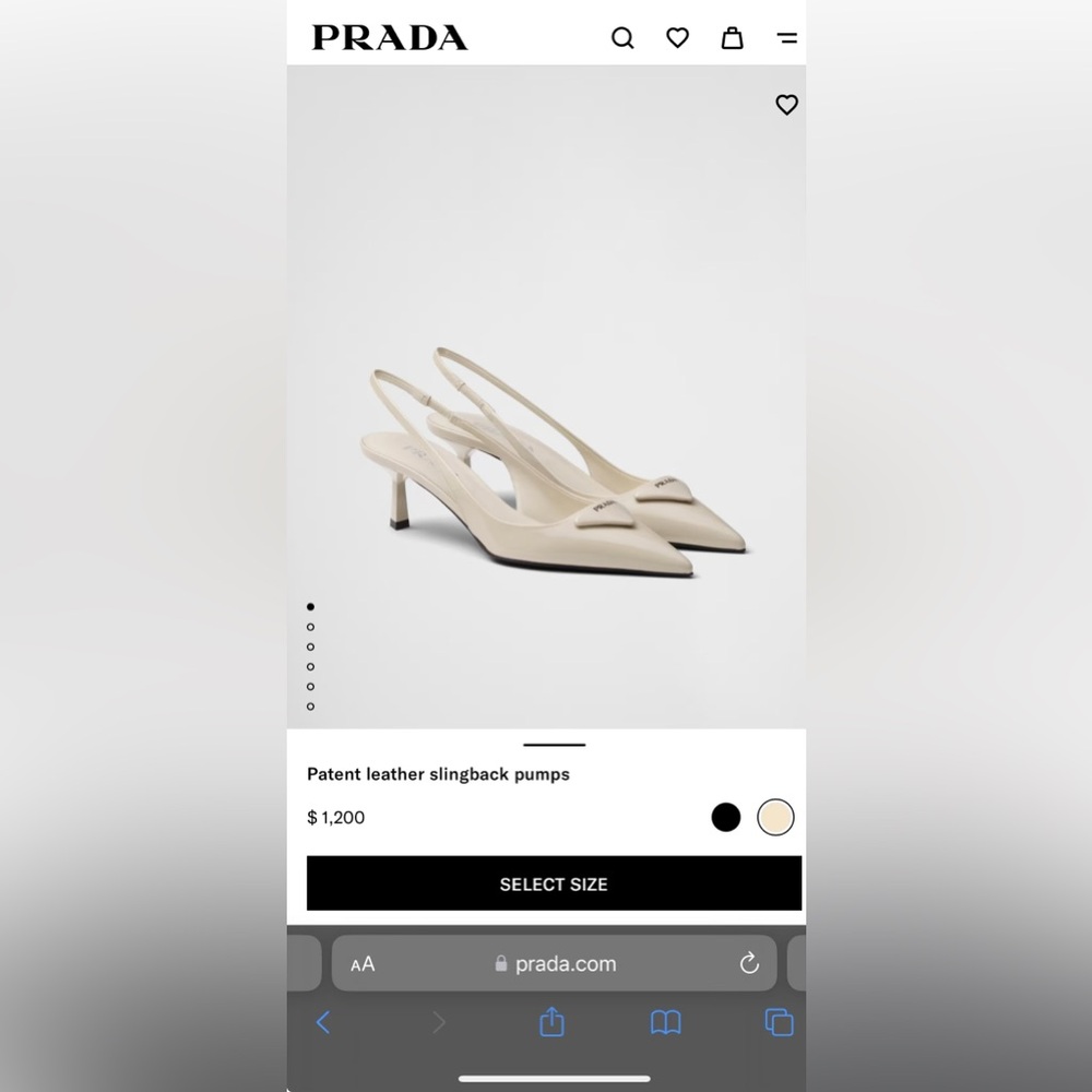 PRADA! Nude Patent leather slingback pumps - Picture 2 of 11